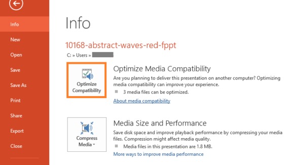 使用您的媒體兼容性功能修復 PowerPoint 編解碼器不可用