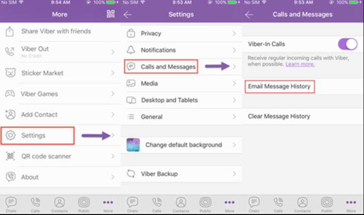 使用 Viber 將 iPhone 的 Viber 歷史記錄傳輸到計算機