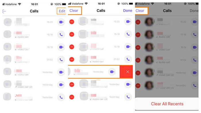 在 iPhone 的 Viber 中刪除最近通話