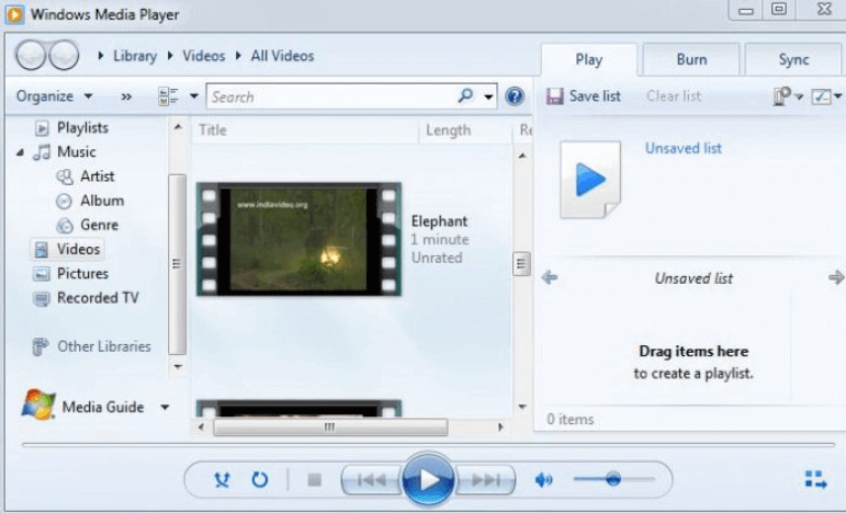 使用 Windows Media Player 合併 MP4 文件