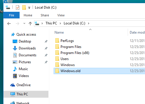 使用 Windows 還原您的檔案。 Windows 更新後的舊資料夾刪除了所有內容