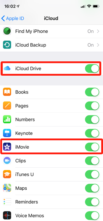 在 iPhone 上啟用 iMovie 的 iCloud 同步