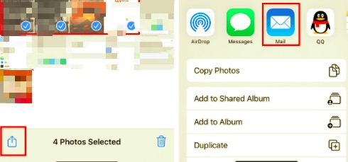 使用電子郵件將您的照片從 iPhone 傳輸到 iPad