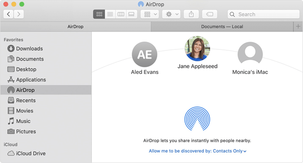 使用 Airdrop 將 iPhone 文件傳輸到 Mac