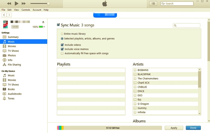 使用 iTunes 將音樂傳輸到 iPad