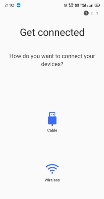 選擇使用 USB 電纜或無線傳輸