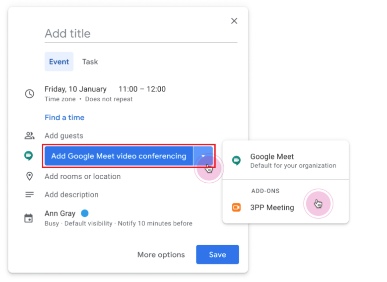 安排會議以解決 Google Meet 上不可用的問題