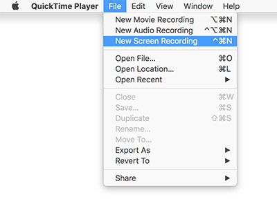 可以螢幕錄製 GIF Mac 的應用程式 - QuickTime