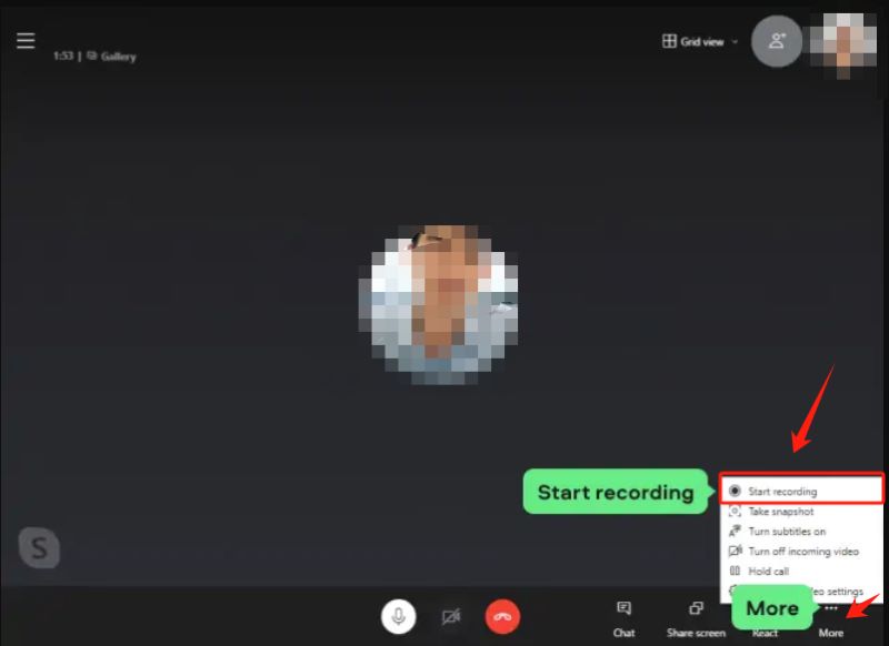 在 Mac 上錄製 Skype 視訊通話