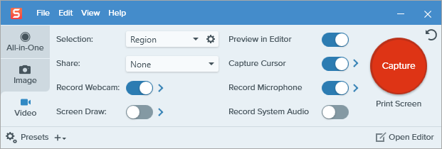 Snagit Recorder 用於錄製直播