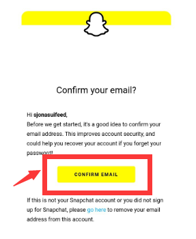 驗證電子郵件地址以解鎖 Snapchat 帳戶