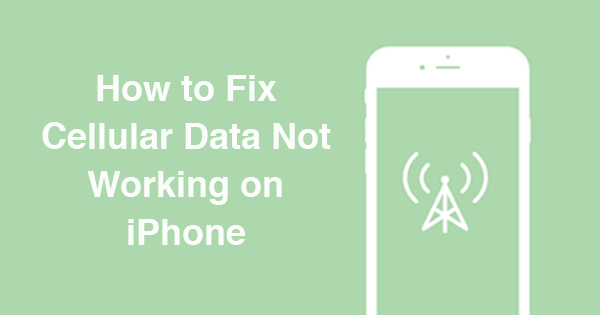 修復移動電話數據無法在Iphone上工作