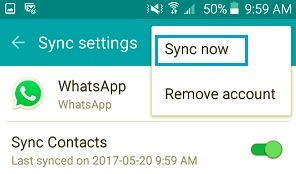 重置 WhatsApp 同步以修復不顯示問題的聯繫人