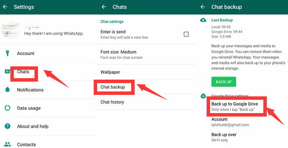 如何將 WhatsApp 聊天記錄導出或備份到 Google Drive